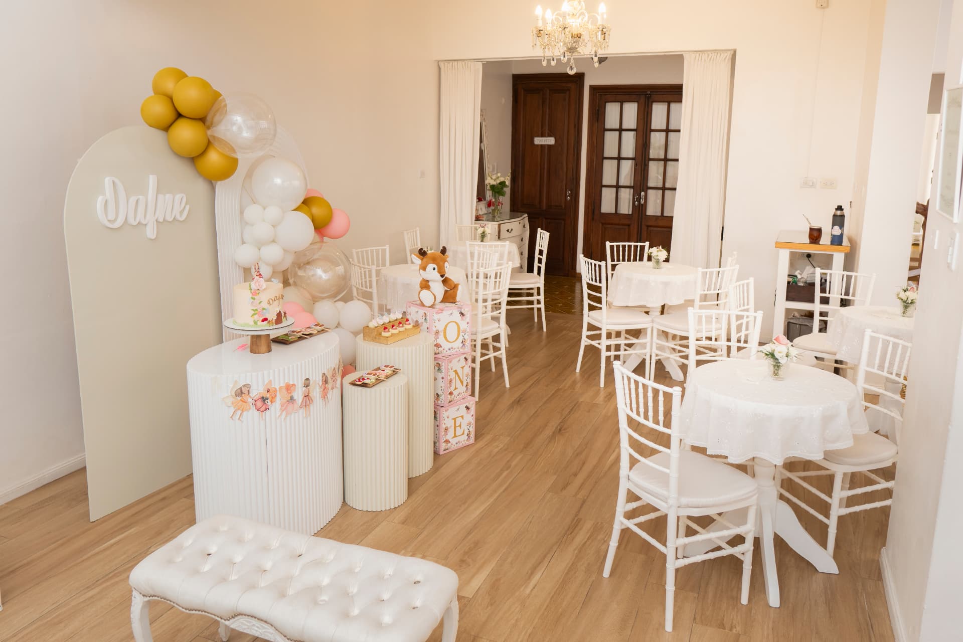 Salón ambientado para un cumple de 1 año